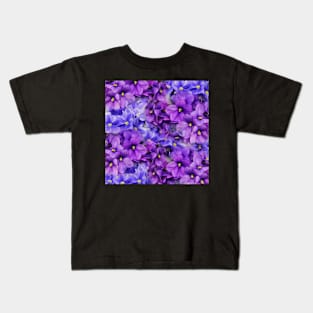 Violets in my garden, digital flower design Kids T-Shirt